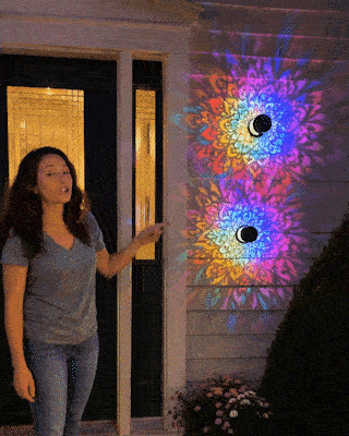 💡💓Surprise Price: Only £7.99!!🔥Solar-Powered Mandala Projector Light🎁🏠