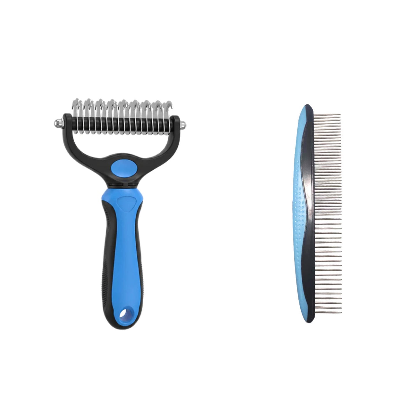 🔥Last Day 50% OFF🔥Professional Double-Sided Pet Grooming Rake ✨ Undercoat Deshedding Tool for Dogs & Cats 🐶🐱