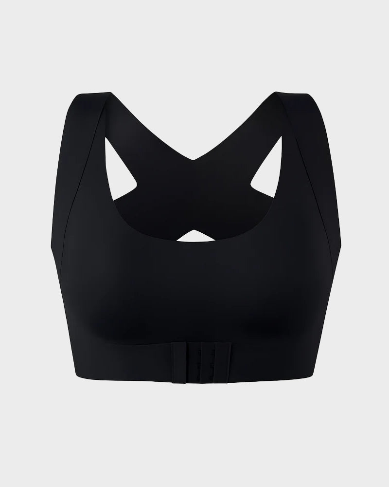 ⏳LAST DAY SALE ONLY 8.99!!👍✨Cross Back Front Closure Wireless Posture Support Bra– All-Day Comfort, Breathable & Summer-Ready 💕