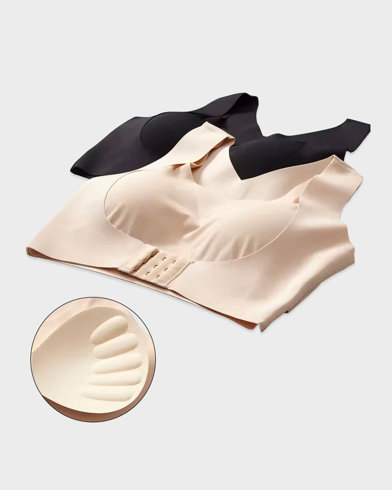 ⏳LAST DAY SALE ONLY 8.99!!👍✨Cross Back Front Closure Wireless Posture Support Bra– All-Day Comfort, Breathable & Summer-Ready 💕