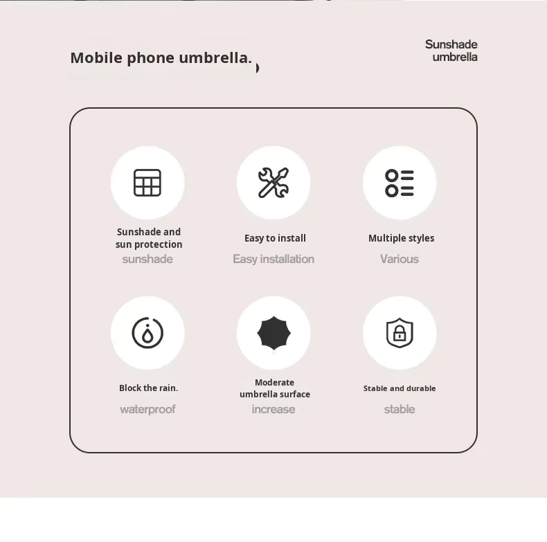 ⏳LAST DAY SALE ONLY ￡7.99!!🔥NiqueAura™ SunShade Phone Umbrella 🌞📱  Universal Adjustable Stand with Strong Suction Cup –  Blocks Glare & UV Rays for Outdoor Screen Viewing 🇬🇧☀️