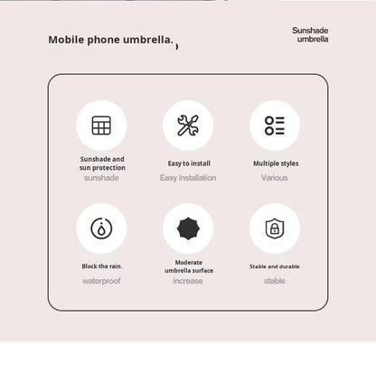 ⏳LAST DAY SALE ONLY ￡7.99!!🔥NiqueAura™ SunShade Phone Umbrella 🌞📱  Universal Adjustable Stand with Strong Suction Cup –  Blocks Glare & UV Rays for Outdoor Screen Viewing 🇬🇧☀️