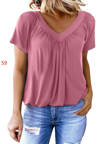 ⏳ Limited Time 50% Off!💐Women's Casual V Neck Basic T-shirt