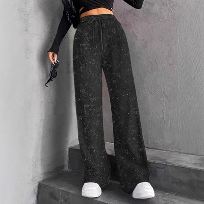 💖💃LAST DAY SALE 50% OFF👖✨Women's Sequin Sparkle Wide Leg Pants with Elastic Waistband✨