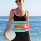 💃👙Last Day Sale 50% OFF🌈Color Block Patchwork Sporty 3-Piece Bikini Set - High Waisted & Tummy Control Swimsuit