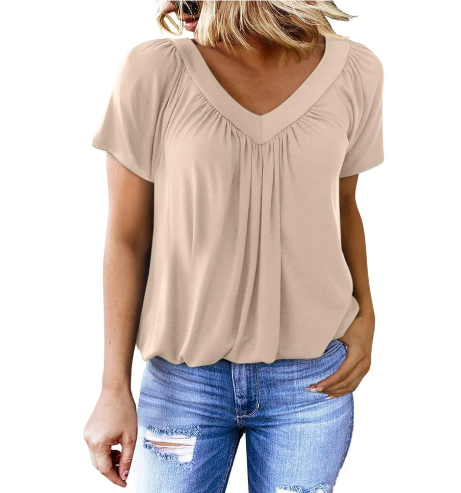 ⏳ Limited Time 50% Off!💐Women's Casual V Neck Basic T-shirt