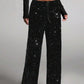 💖💃LAST DAY SALE 50% OFF👖✨Women's Sequin Sparkle Wide Leg Pants with Elastic Waistband✨