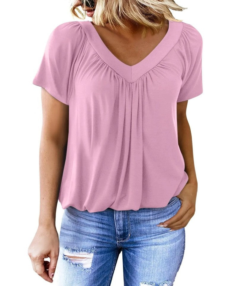 ⏳ Limited Time 50% Off!💐Women's Casual V Neck Basic T-shirt