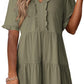 🔥2026 Summer Hot Sale 70% OFF💐Women's V Neck Ruffle Casual A-Line Flowy Swing Shift Dress