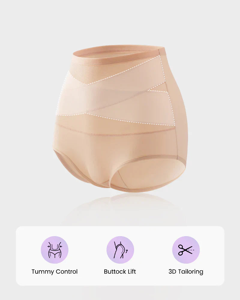 ✨Last Day-Buy 1 Get 3 Packs✨Plus-Size High-Waist Cross Tummy Control Panties