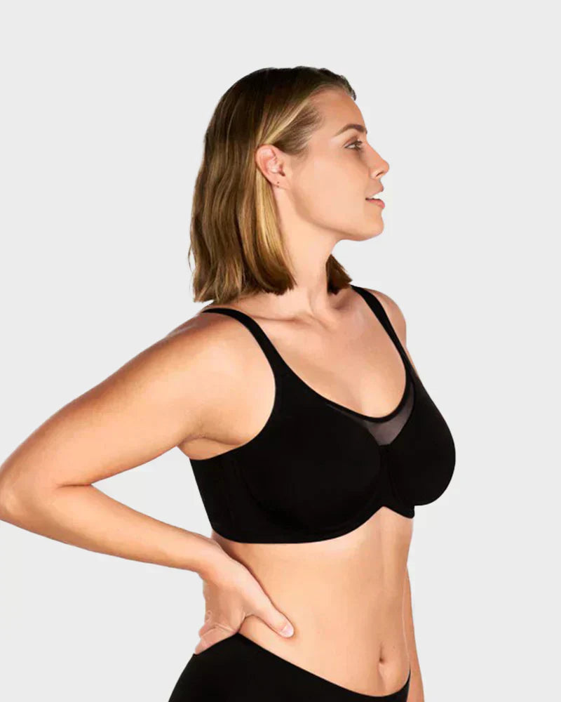 ⏳HOT SALE -BUY 1 GET 1 FREE !!!🖤Women's Elegant Sheer Full Coverage Underwire Non-padded Plus Size Bra