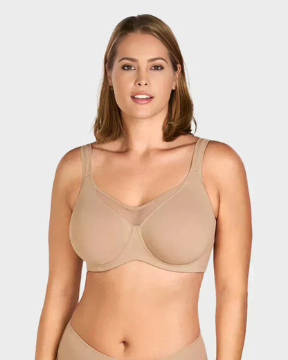 ⏳HOT SALE -BUY 1 GET 1 FREE !!!🖤Women's Elegant Sheer Full Coverage Underwire Non-padded Plus Size Bra