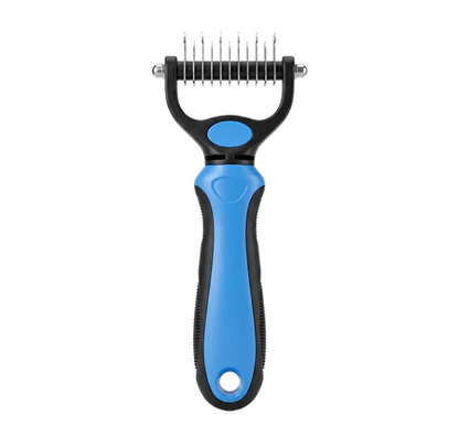 🔥Last Day 50% OFF🔥Professional Double-Sided Pet Grooming Rake ✨ Undercoat Deshedding Tool for Dogs & Cats 🐶🐱