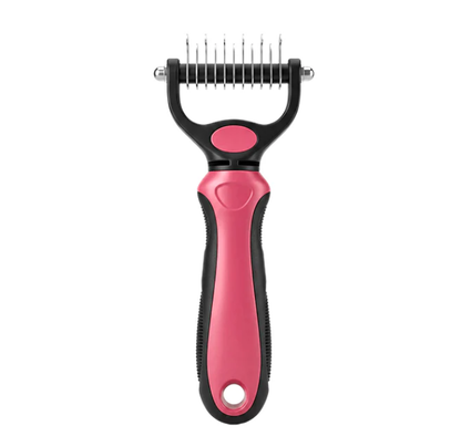 🔥Last Day 50% OFF🔥Professional Double-Sided Pet Grooming Rake ✨ Undercoat Deshedding Tool for Dogs & Cats 🐶🐱