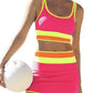 💃👙Last Day Sale 50% OFF🌈Color Block Patchwork Sporty 3-Piece Bikini Set - High Waisted & Tummy Control Swimsuit
