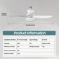 ⏳LAST DAY SALE 50% OFF🌀40W LED Ceiling Fan Light – 20.5” Ultra-Quiet with Remote 🎯 | E27 + FREE B22 Adapter 🔌 | For Bedroom 😴, Kitchen 👩‍🍳 & Garage 🛠️ – UK Ready! 🇬🇧