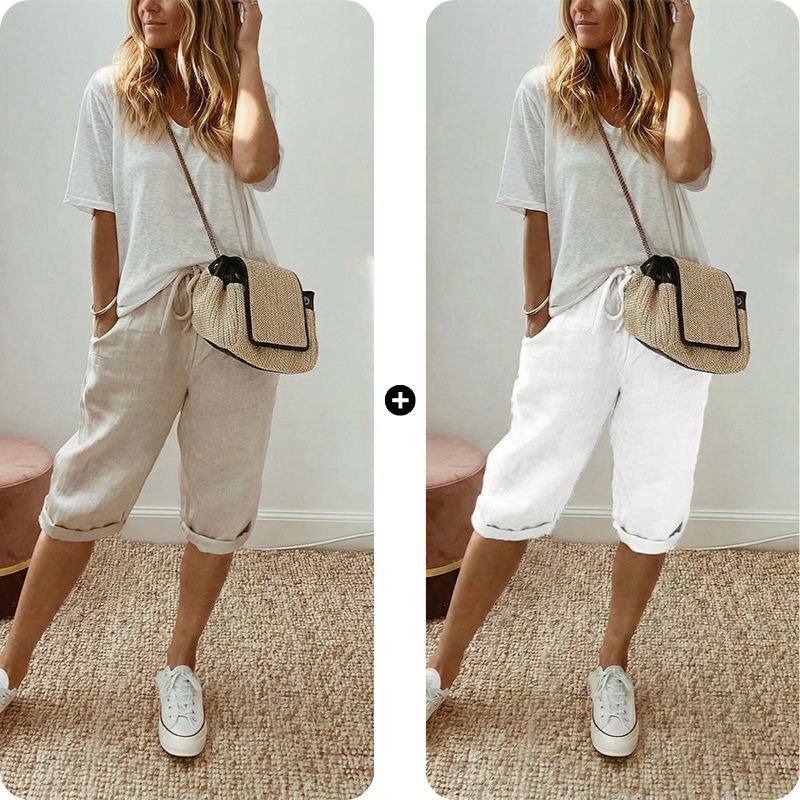 ⏳Time-Limited 60% OFF! 👖⏰Women’s Casual Cotton Linen Capris– Breathable, Comfortable & Effortlessly Chic 🌿✨
