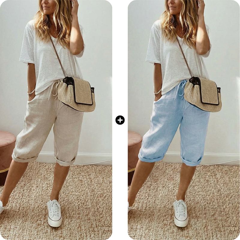 ⏳Time-Limited 60% OFF! 👖⏰Women’s Casual Cotton Linen Capris– Breathable, Comfortable & Effortlessly Chic 🌿✨