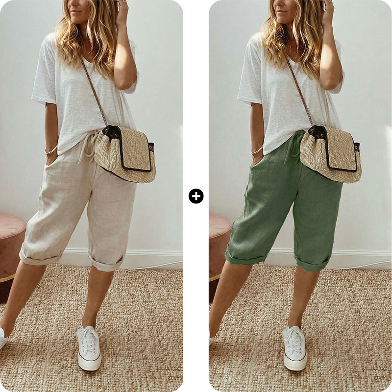⏳Time-Limited 60% OFF! 👖⏰Women’s Casual Cotton Linen Capris– Breathable, Comfortable & Effortlessly Chic 🌿✨