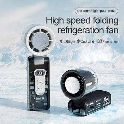 ⏳LAST DAY SALE ONLY￡13.99!!❄️IceCool™ 🇬🇧 3-in-1 Handheld Fan – 100 Speeds & 13,000 RPM Turbo Breeze ❄️ | Built-in LED Torch + SOS Mode 🔦 | 1800mAh Battery | Foldable, Transparent & Perfect for UK Festivals, Commutes & Heatwaves ☀️🇬🇧