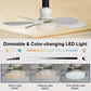 ⏳LAST DAY SALE 50% OFF🌀40W LED Ceiling Fan Light – 20.5” Ultra-Quiet with Remote 🎯 | E27 + FREE B22 Adapter 🔌 | For Bedroom 😴, Kitchen 👩‍🍳 & Garage 🛠️ – UK Ready! 🇬🇧