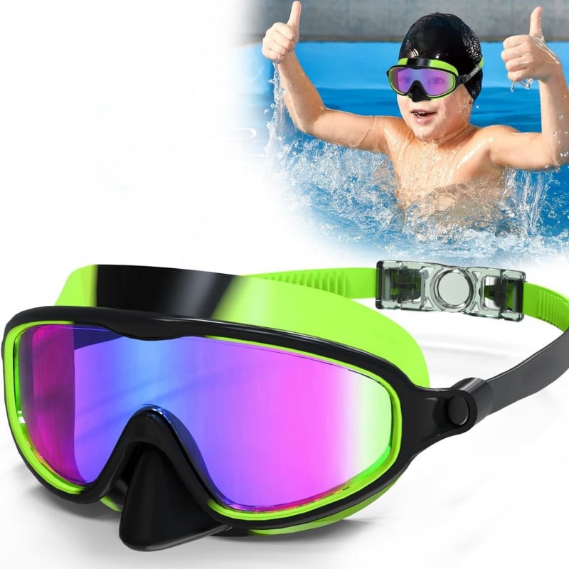 🔥LIMITED SALE 50% OFF!!🏆#1 Bestselling🏊‍♀️HD children's large frame waterproof and anti-fog swimming goggles