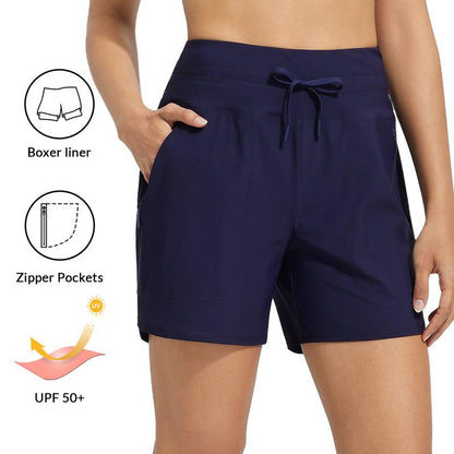 🌞Last Day Promotion-60% OFF❄️Women's High-Waisted Quick-Dry Swim Shorts