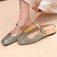 🔥 BIG CLEARANCE SALE 🔥☁️ 2026 New Arrival! Women's Square-Toe Woven Mary Jane Mules 🎀