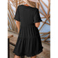 🔥2026 Summer Hot Sale 70% OFF💐Women's V Neck Ruffle Casual A-Line Flowy Swing Shift Dress