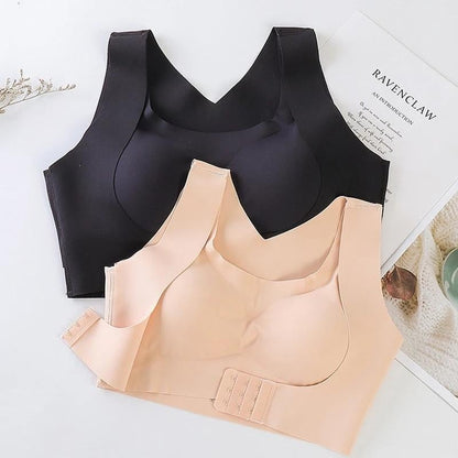 ⏳LAST DAY SALE ONLY 8.99!!👍✨Cross Back Front Closure Wireless Posture Support Bra– All-Day Comfort, Breathable & Summer-Ready 💕