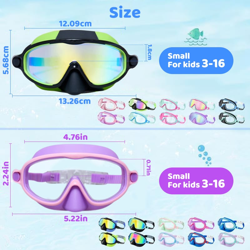 🔥LIMITED SALE 50% OFF!!🏆#1 Bestselling🏊‍♀️HD children's large frame waterproof and anti-fog swimming goggles