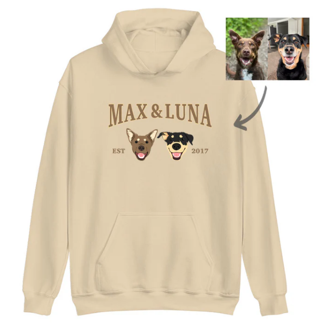 Custom Pet Portrait Hoodie