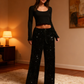 💖💃LAST DAY SALE 50% OFF👖✨Women's Sequin Sparkle Wide Leg Pants with Elastic Waistband✨