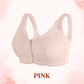 Women's Front-Zipper Closure Wireless Lace Bra
