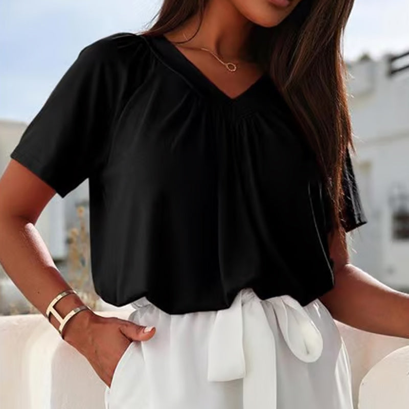 ⏳ Limited Time 50% Off!💐Women's Casual V Neck Basic T-shirt
