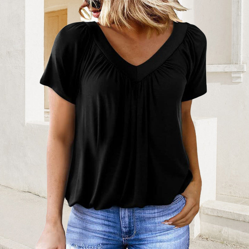 ⏳ Limited Time 50% Off!💐Women's Casual V Neck Basic T-shirt
