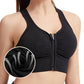 Women's Front Zipper Shockproof Support Sports Bra