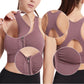 Women's Front Zipper Shockproof Support Sports Bra