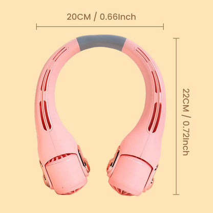 ⏰Last Day Special Price ￡12.99!!❄Neck Air Conditioner Fan – Ultra‑quiet, 360° rotating, 3 speeds. Hands‑free cooling, long battery. Summer essential! 😎🌬️