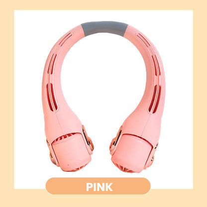 ⏰Last Day Special Price ￡12.99!!❄Neck Air Conditioner Fan – Ultra‑quiet, 360° rotating, 3 speeds. Hands‑free cooling, long battery. Summer essential! 😎🌬️