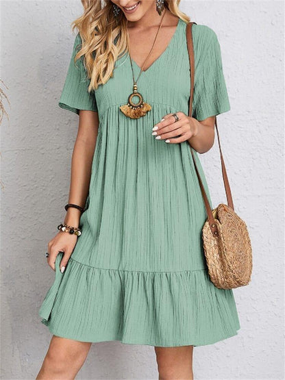 💝Hot Sale 60% Off🎁Retro V-neck Loose Casual Dress💖Buy 2 Free Shipping