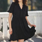 🔥2026 Summer Hot Sale 70% OFF💐Women's V Neck Ruffle Casual A-Line Flowy Swing Shift Dress