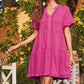 🔥2026 Summer Hot Sale 70% OFF💐Women's V Neck Ruffle Casual A-Line Flowy Swing Shift Dress