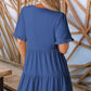 🔥2026 Summer Hot Sale 70% OFF💐Women's V Neck Ruffle Casual A-Line Flowy Swing Shift Dress