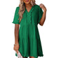 🔥2026 Summer Hot Sale 70% OFF💐Women's V Neck Ruffle Casual A-Line Flowy Swing Shift Dress