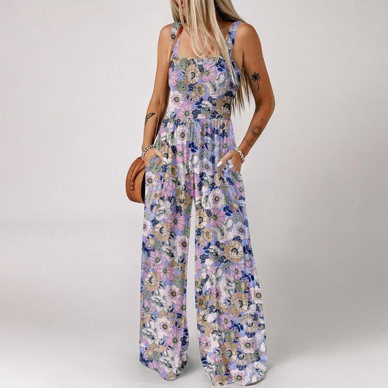 🏝️2026 HOT SALE 50% OFF🏖️Women’s Casual Print Sleeveless Loose Overalls Jumpsuits