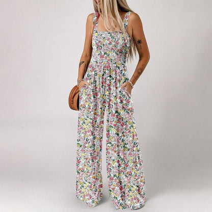 🏝️2026 HOT SALE 50% OFF🏖️Women’s Casual Print Sleeveless Loose Overalls Jumpsuits