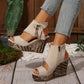 🔥 Hot Sale 🔥Women's Tassel Open Toe Platform Wedge Sandals