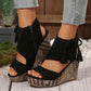 🔥 Hot Sale 🔥Women's Tassel Open Toe Platform Wedge Sandals