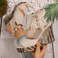 🔥 Hot Sale 🔥Women's Tassel Open Toe Platform Wedge Sandals